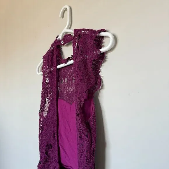 Free People Intimately Womens Lace Daydream Dress Small Open Back Romantic - Picture 7 of 9